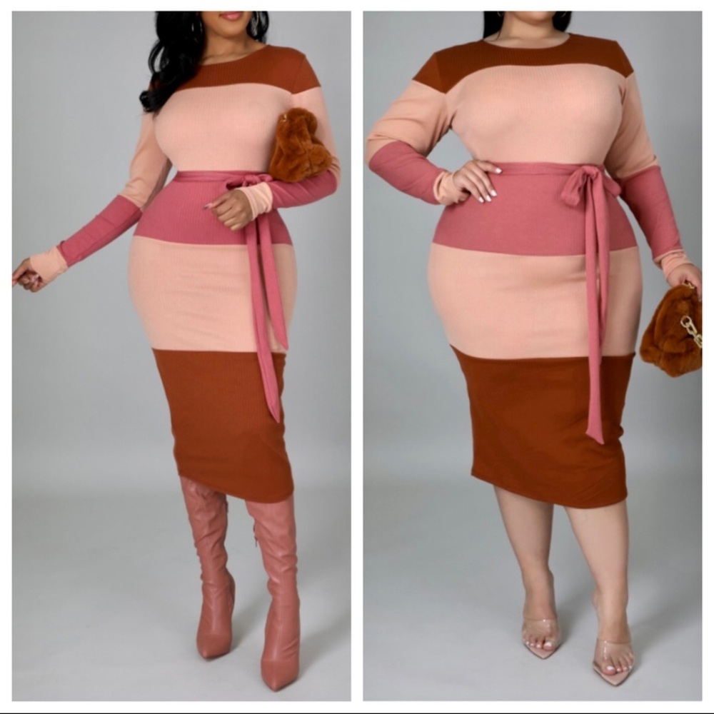 Pink Striped Classy Chic Maxi Dress